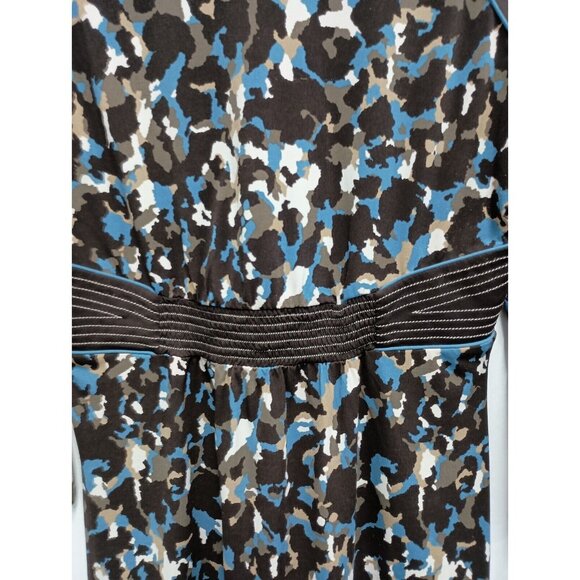 Vintage Y2K BCBGMaxazria Babydoll Dress Womens Small Brown Abstract Coquette - Picture 8 of 9